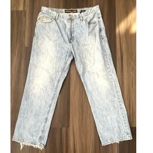 Y2K Nautica Mens denim jeans 100% cotton relax straight leg size 38x30 blokecore